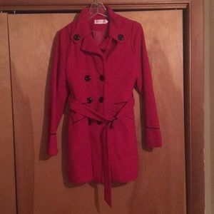 Beautiful red coat, EUC!